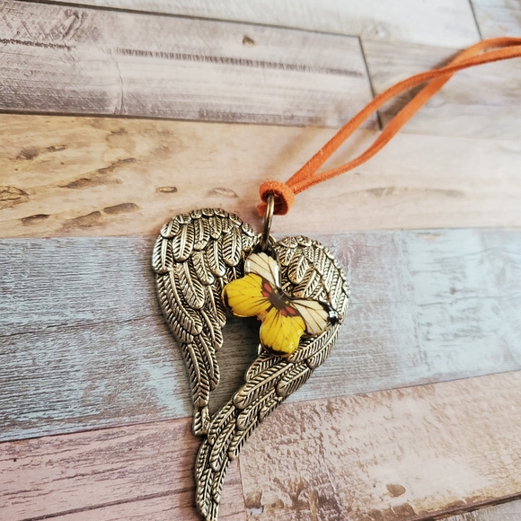 Purse charm Heart Keychain, Keyring, Feather Keychain, Gift Idea for Her Western - Picture 2 of 2